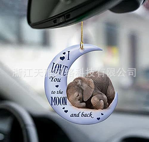 Wholesale Acrylic Fan with Elephant Car Hanging Decoration